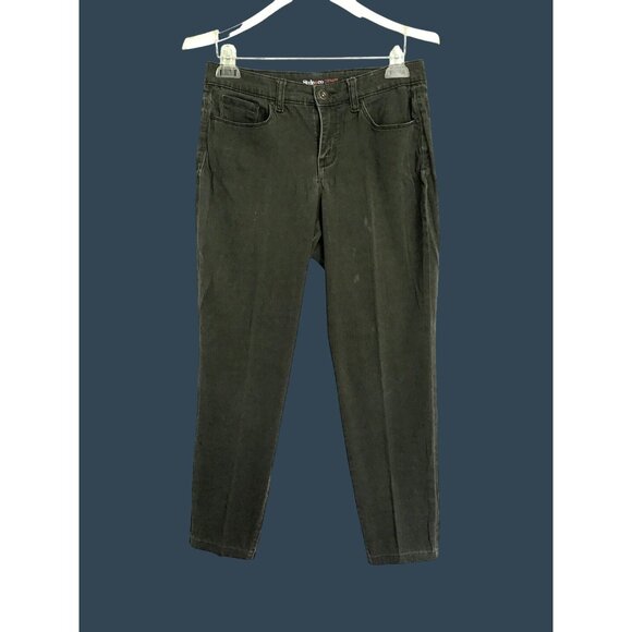 STYLE & CO- WOMENS GREEN SKINNY LEG DENIM JEANS SIZE 8 - Picture 1 of 8